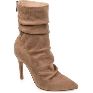 Journee Collection Markie Slouchy Booties Size 8 Wide Brown Stiletto Pointed Toe